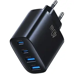 Мережевий зарядний пристрій Usams T70 2хUSB-A + 2хUSB-С 40W Black (CC330TC01) [164376] - мініатюра 2