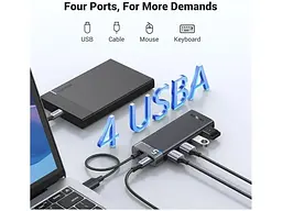 Мультипортовий адаптер UGREEN CM653 Black (15548) - мініатюра 3