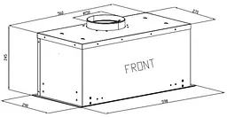 Витяжка Interline LINE S BL A/60 GL/PB - мініатюра 17
