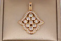 Кулон Xuping Jewelry хамса із фіанітами 3 см золотистий