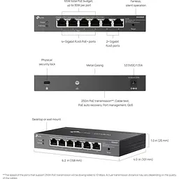 Комутатор TP-Link ES206GP (ES206GP) - мініатюра 6