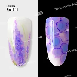 Аква-чорнила для дизайну нігтів PNB Blur ink Violet 04, 4 мл  - мініатюра 3