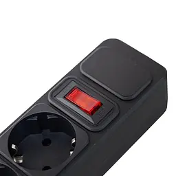Мережевий фільтр GTL ED06K, 6 розеток, 1.8 м, Black, 10А, до 2.3 кВт, виключатель, заземление, 3x0.75 мм² (GTL-XH-ED06K-1.8B) - мініатюра 2