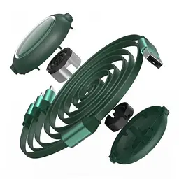 Кабель Baseus Bright Mirror 3-in-1 Cable USB to MicroUSB+Lightning+Type-C 3.5A 1.2m CAMLT-MJ06 Green - мініатюра 3