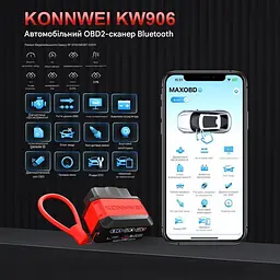 Універсальний автосканер Konnwei KW906 Професійний діагностичний автомобільний сканер ОБД2, EOBD, OBD2, ELM327 (19513) - мініатюра 2