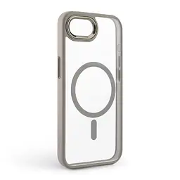 Чехол Apple iPhone 16e/17e, Unit MagSafe, серый, прозрачный, MagSafe, противоударный, магнитный, панель-накладка с поддержкой MagSafe, с поддержкой беспроводной зарядки, TPU+PC, защита всего корпуса, ударопрочный, ArmorStandart (ARM83876) - мініатюра 2