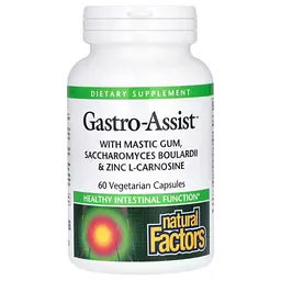Вітамінно-мінеральний комплекс Natural Factors Здоров'я шлунка та кишечника, Gastro-Assist with Mastic Gum, Saccharomyces (NFS01756)