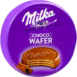 Вафлі Milka з начинкою какао в молочному шоколаді, 30 г (832868)