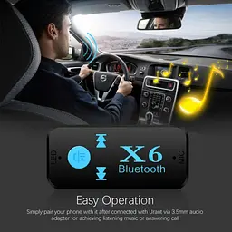 Бездротовий AUX MP3 WAV авто ресивер магнітоли адаптер Bluetooth 4.1 + EDR приймач UKC X6 6948 чорний - мініатюра 7