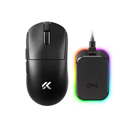 Ігрова бездротова мишка MCHOSE A7 v2 Ultra PLUS / Три режими підключення / Сенсор PAW3950Ti / 42000 DPI / Black