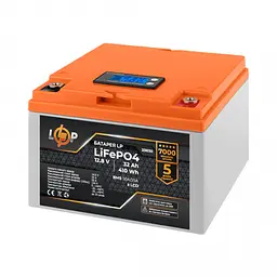 Акумулятор LogicPower LiFePO4 12,8V - 32 Ah (410Wh) (BMS 50А/25A) пластик LCD - мініатюра 2
