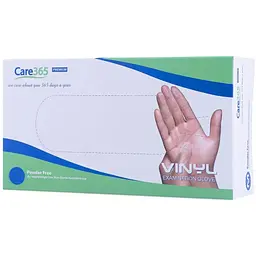 Рукавички вінілові Care 365 одноразові без пудри білі розмір М 100 шт. - мініатюра 2