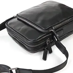 Сумка чоловіча шкіряна чорна Tiding Bag 168A - мініатюра 2