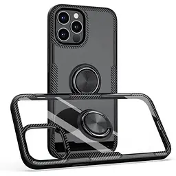 Чохол Primolux Ring Magnetic Stand для Apple iPhone 15 Pro Black - мініатюра 2