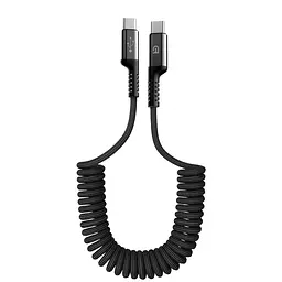 Кабель ArmorStandart AR17 Spiral USB-С to USB-C 3A 1m Black (ARM75392)