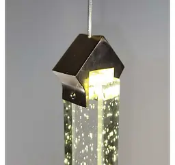 Мінімалістичний золотий LED світильник-підвіс зі скляним стрижнем Artlight 2317/1GD - мініатюра 3