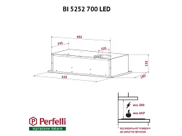 Витяжка Perfelli BI 5252 BL 700 LED - мініатюра 4