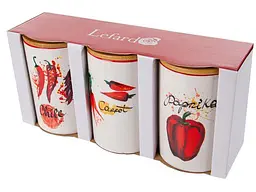 Набір банок для сипучих продуктів Lefard Hot Vegetables 3 шт. 1000 мл червоний (940-290) - мініатюра 5