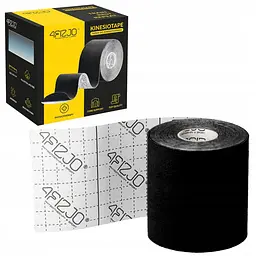 Стрічка кінезіологічна (кінезіо тейп) 4FIZJO 7.5 см x 5 м 4FJ0546 Black (P-5907739318886) - мініатюра 2