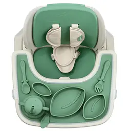 Дитячий набір посуду Tutti Bambini Nova для стільчика зелений (611025/BA)