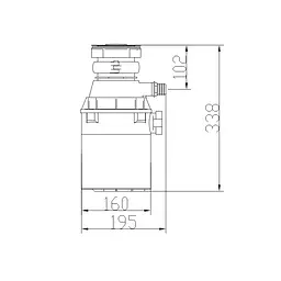 Подрібнювач харчових відходів Mixxus GD-03-0,75 MX1570 - мініатюра 2