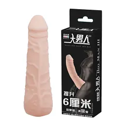 Насадка на пеніс Baile Penis Sleeve Flesh 6, +3 см (тілесний) - мініатюра 6