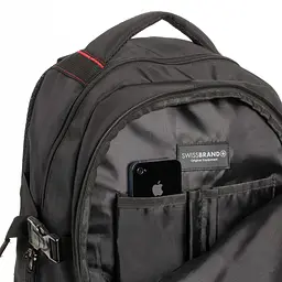 Рюкзак міський Swissbrand Warsaw 27 Black (SWB_TSBLWAR001U), Чорний - мініатюра 4