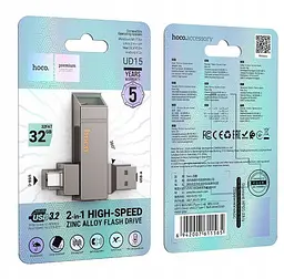 Флеш-накопичувач Hoco UD15 Clever USB3.2 Type-C flash drive(32GB) - мініатюра 2