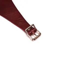 Шкіряні трусики для страпона Liebe Seele Wine Red Strap on Harness, універсальний розмір - мініатюра 8