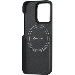 Чохол-накладка Pitaka MagEZ Case 4 Twill 600D Black/Grey для iPhone 15 Pro (KI1501PA) - мініатюра 3