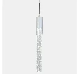 Сріблясто-хромований приліжковий LED підвіс Artlight 2353/1SL з пухирцевим склом 3,5W - мініатюра 3