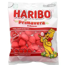 Жувальні цукерки Haribo Primavera Erdbeeren Полуниця 175 г (4001686327609)