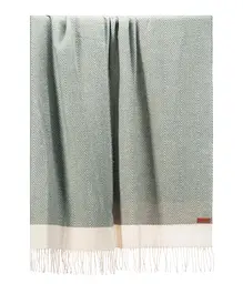 Плед Ardesto Leonardo Bianco 140x200 см 100% вовна зелений pbe0050451 - мініатюра 10