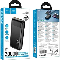 Зовнішній акумулятор Hoco J159A Essence 20000mAh 22.5W Black [165957] - мініатюра 6