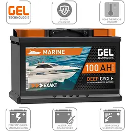 Акумулятор гелевий EXAKT 100Аh / 12V GEL - мініатюра 3