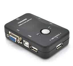 KVM Свитч 2-портовый VEGGIEG K201, переключатель USB, VGA сигнала