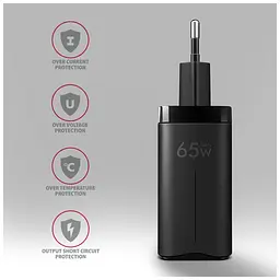 Зарядний пристрій AXAGON 1xUSB + 2xUSB-C 65W QC4+ PD3.0 PPS black (ACU-DPQ65) - мініатюра 7