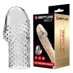 Насадка на пеніс Pretty Love Penis Sleeve Becks, 8 см (прозорий) - мініатюра 8