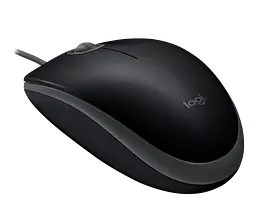 Миша Logitech B110 Silent, Black, USB, оптична, 1000 dpi, 3 кнопки, 1.8 м (910-005508)