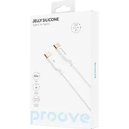 Кабель Proove Jelly Silicone USB-C to USB-C 60W 1m White (CCJS60002202) [130745] - мініатюра 5