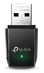 Мережний адаптер USB TP-LINK Archer T3U, чорний, 5GHz/2.4GHz, AC1300 (867/400 Мбіт/с), USB 3.0, мініатюрний розмір, MU-MIMO