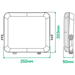 Світлодіодний прожектор Ardero LL-4100ARD PRO 100 Вт 6500 K чорний (80228) - мініатюра 4