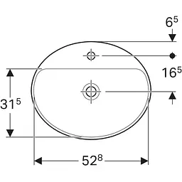 Раковина Geberit VariForm 55 500.723.01.2, Білий - мініатюра 2