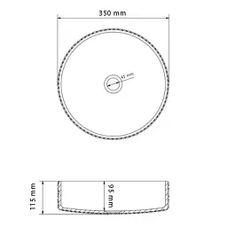 Умивальник VBI Sepino transparent накладний VBI-016300, Прозорий - мініатюра 4