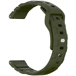 Силіконовий ремінець Defense для Smart Watch 20mm Dark Olive - мініатюра 2