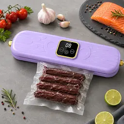 Вакуумний пакувальник 60 кПа + пакети / Вакуумний пакувальник для зберігання харчових продуктів 2 режими: одинарне запаювання, вакуумне запаювання