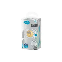 Пустушка Nuvita 7085 Air55 Cool симетрична 6m+ LOVE жовто-сіра NV7085SC - мініатюра 3