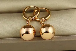 Сережки Xuping Jewelry кульки 2.5 см золотисті