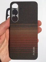 Чохол протиударний Pitaka Tactile Woven Edge Case MagSafe для Samsung Galaxy S25 (S931) Sunset KS2503 - мініатюра 5