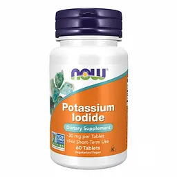 Калій Now Foods 30 мг Potassium Iodide 60 таблеток